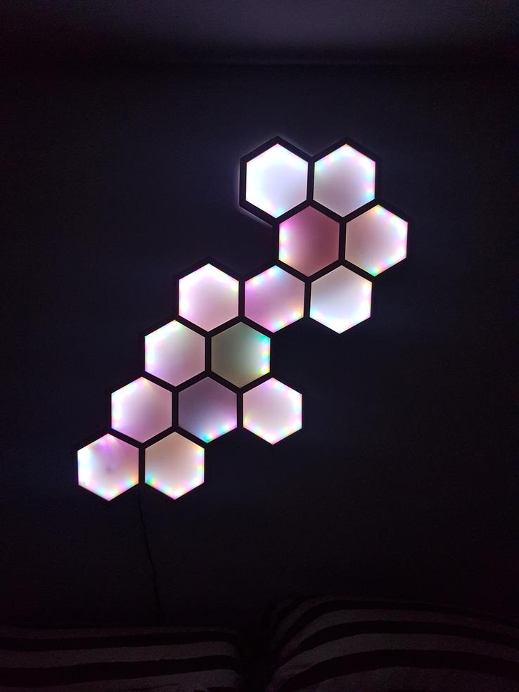 LED-Lampe Wabe farbig