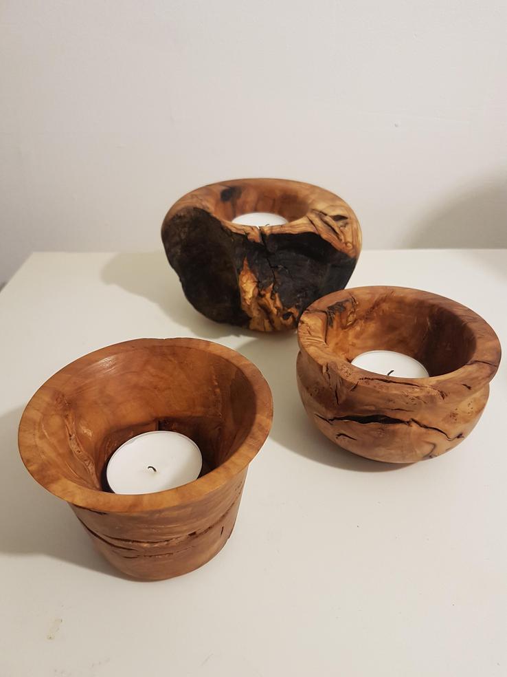 Teelicht Olivenholz 