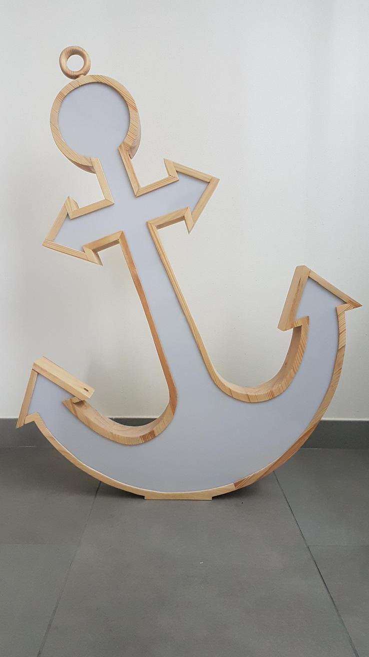 Anker Wadlampe Holz LED farbig